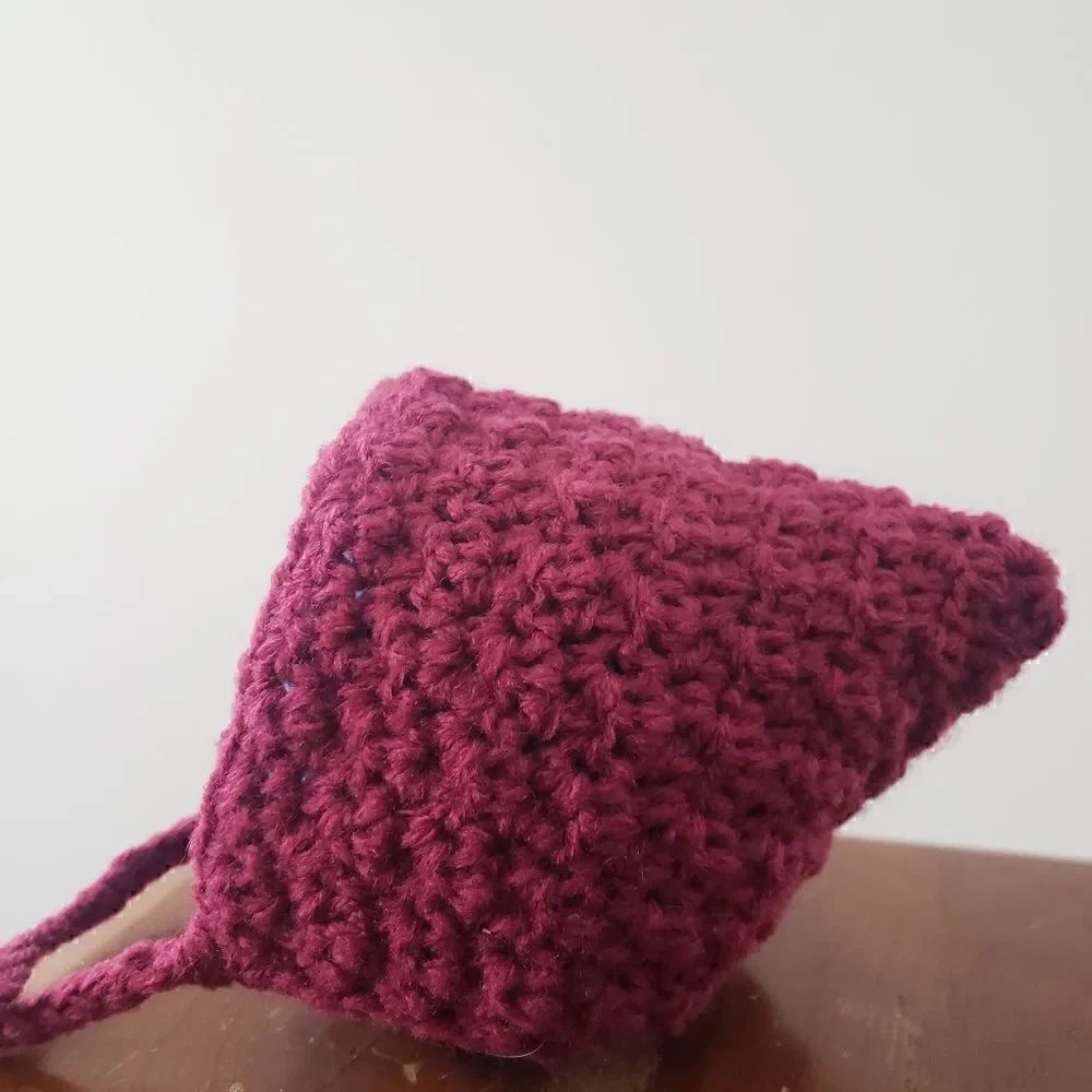 Handmade Pixie Baby Bonnet - Picture 3 of 5